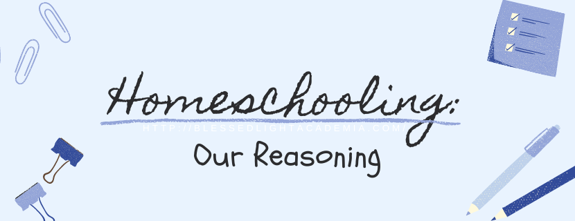 Homeschooling: Our Reasoning
